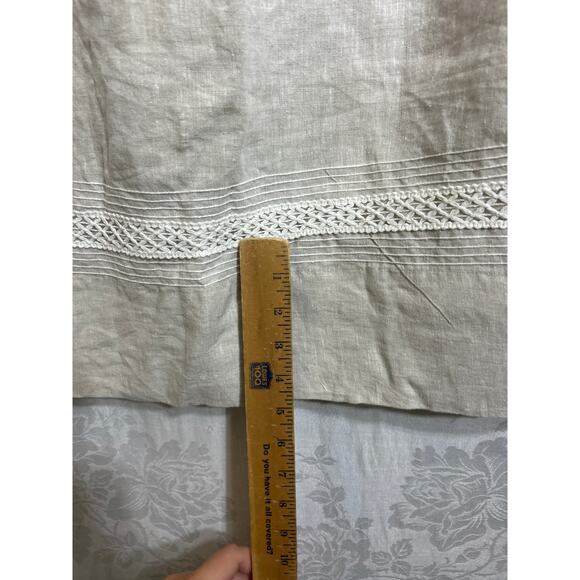 Handmade Tan Lace Crochet Maxi Skirt 1X - Picture 5 of 6